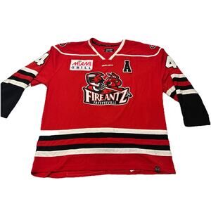 Fayetteville Fireantz Hockey Jersey Men’s Size XL Signed Rare Red Black White